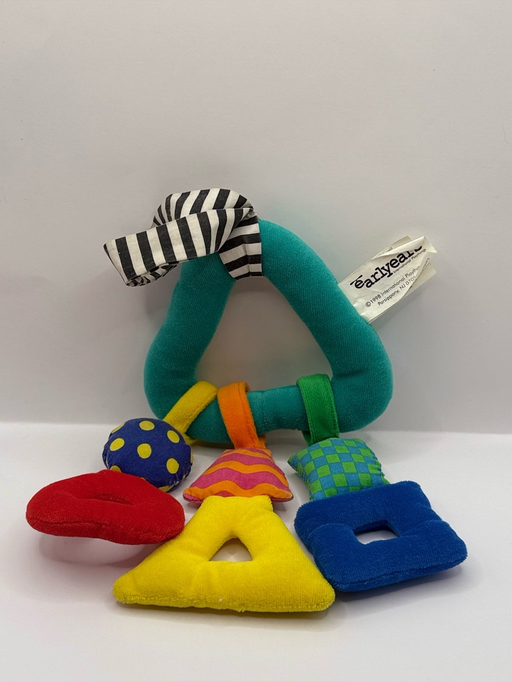 Vintage Earlyears Crib Toy Rattle Sensory Toy Baby Lovey Retro